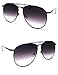 O2 Eyewear 97025 Premium Oversized Flat Aviator, Premium Flat, Size oversize