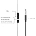 BYZ in Ear Headphones with Mic Wired Earbuds Black for MP3 Player