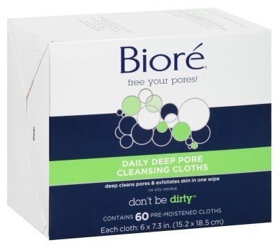 Biore Daily Deep Pore Cleansing Cloths 60 Count