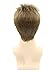 Kalyss Men's Short Straight Brown Wig with Hair Bangs Heat Resistant Synthetic Hair Wig