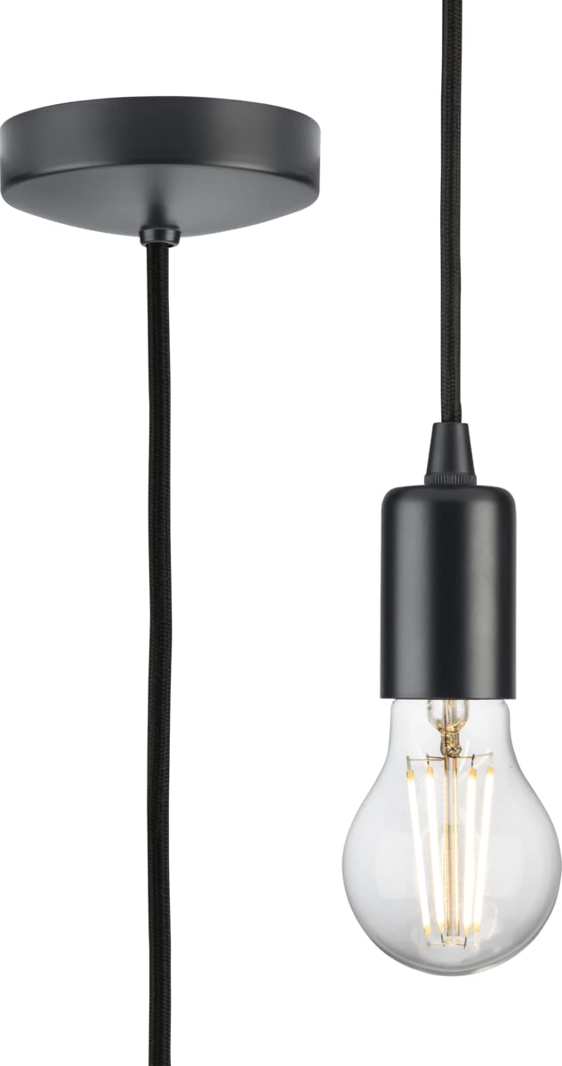 Knightsbridge 1.8m E27 Contemporary Pendant Set - Anthracite (8270L)