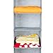 MAX Houser 6 Tier Shelf Hanging Closet Organizer, Closet Hanging Shelf with 2 Sturdy Hooks for Storage, Foldable (Light Grey)