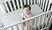 NODNAL CO. 3 Fitted Gray Mini Crib Pack n Play Playard Portable Crib Sheets Set - 100% OEKO-TEX Cotton Baby Girl/Boy Nursery Bedding, Gender Neutral Polka Dot Stripe Travel Pack and Play Playpen Sheet