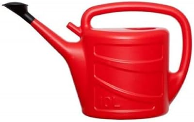 ACCURATE 10L Red Garden Watering Can - Lightweight, Detachable Sprinkler Rose
