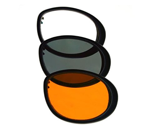 Bobster Cruiser 2 Goggles, Black Frame/3 Lenses (Smoked, Amber and Clear)
