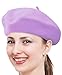 Nollia Ladies Solid Colored French Wool Beret Women's Classic Beret Hat For Casual Use - 1 Piece (Lavender)