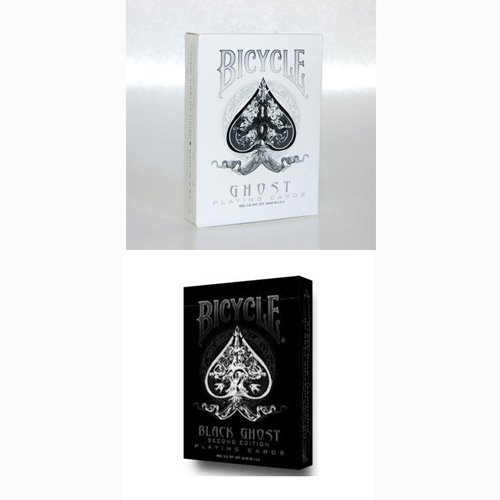 2 mazzi Carte Bicycle Ghost white + Black Ghost