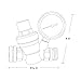 Esright Brass Water Pressure Regulator 3/4 Lead-Free with Gauge for RV Camper Adjustable Water Pressure Regulator,Build-in Oil (NH Threads)