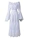 ReminisceBoutique Renaissance Medieval Dress Costume Mythic Mystic Forest Sword Mistress Chemise (Regular, White)