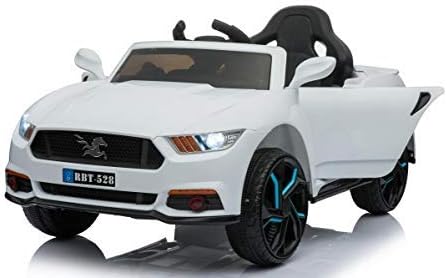 Baby Kart Ride On Electric Motor Car with Remote and Self Drive Steering 2- 10 Years ( White )