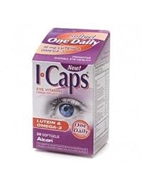 i-caps Eye Vitamina & Mineral Suplemento, Lutein & Omega-3, softgels – 30 EA (Pack de 2)