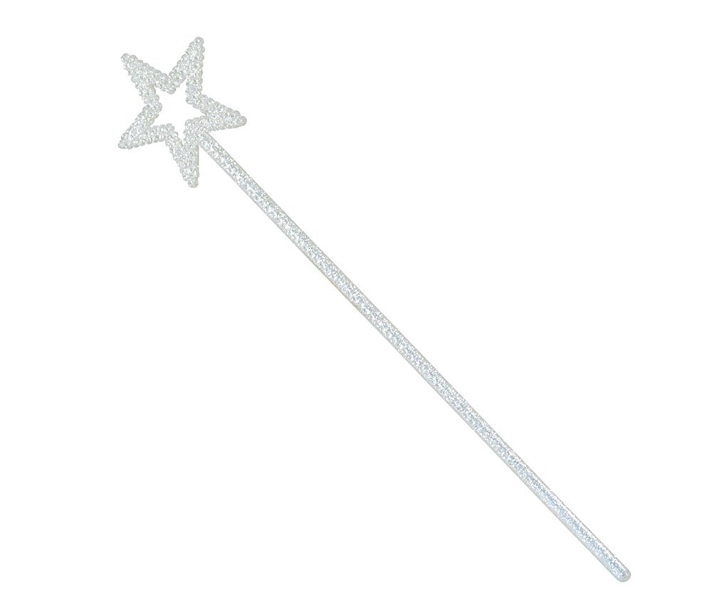 Fairy White Glitter Star Wand