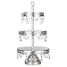 'Sophia Collection'' 3 Tier Dessert Stand, Cupcake Tower with Crystal Beads and Dangles, 22