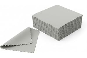 JubilantJive 50 Pieces Jewelry Cleaning Cloths Polishing Cloths Sterling Silver, Sterling Gold, Platinum, Coins, Watches Small Polishing Cloths (3.54 in. x 3.54 in.)