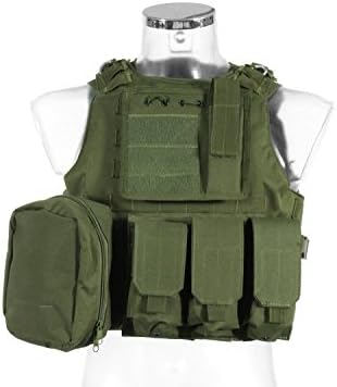 PHX Pull Over Plate Carrier/Vest Amphibious, with 3pockets, Molle compatible - OD green