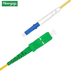 Fibergaga-5M(16ft) OS2 LC/UPC to SC/APC Fiber Patch