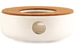 KiaoTime Ceramic Teapot Warmer, Tea Warmer for Glass Teapot, cast Iron teapot Stainless Steel, Ceramic Teapot, Tea Kettles,and Other heatproof Dish Warming Use