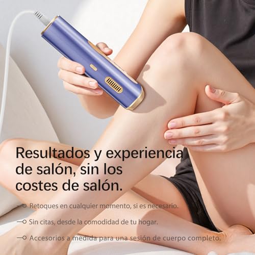 Haarlosy Depiladora Laser IPL con Refrigeración, Innovadora Función 3 en 1, 9 Niveles de Energía, 999,900 Flashes, Depiladora Luz Pulsada Indolora para Todo el Cuerpo, LCN1210