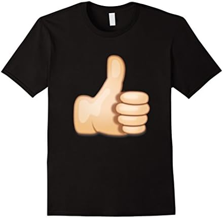 Mens EVERYDAY EMOJI | Cool Thumbs Up Emoji T-shirt Hand Sign XL Black