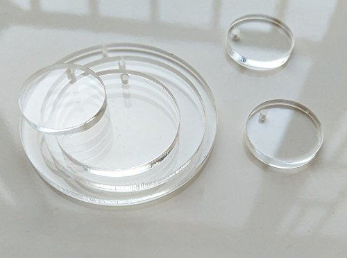 MEYA Set of 15pcs High Clear Blank Acrylic Discs ,Acrylic Round Sheet With Hole 1/8" For Keychains, Jewelry DIY Crafts (Dia 2.0") - Thumbnail 4