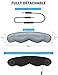 iBREK Sleep Headphones & Travel Bag, Dismountable Washable Sleeping Eye Mask Headphones with Volume Control for Sleeping, AirTravel, Snoring, Insomnia, Meditation and Relaxation-Black