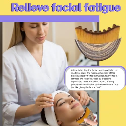 1/2 PCS Lymphatic Contour Face Brush for Sculpting – Anti-Puffiness, Detox & Lift, Improves Skin Glow & Absorption (1 Pcs Contour Face Brush)