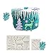 2 Pcs Silicone Cake Mould Chocolate Fondant Mold Soap Molds DIY Baking Molds with Christmas Symbols Santa Claus, Snowflakes, Elk, Christmas Tree for Cake Decoration