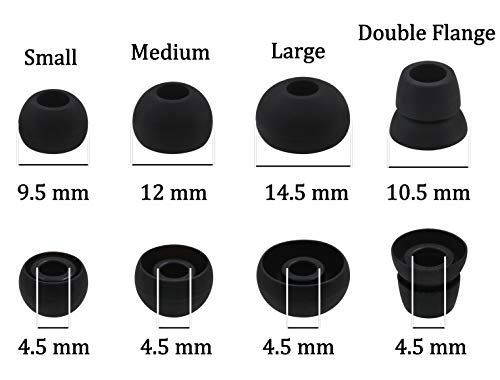 IiEXCEL 8 Pairs Replacement Earbuds for Powerbeats 3 Wireless Earphone, Small Medium Large Double Flange 4 Size Silicone Eartips Ear Tips for Beats Powerbeats 3 Headphone (Turf Green)