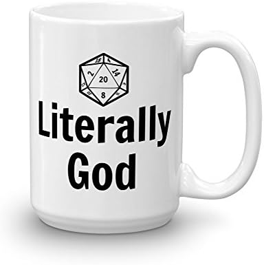 Game Master Mug Literally God D20 Coffee Cup 11oz 15oz Dungeon Master Pathfinder D&D Dungeons and Dragons Novelty