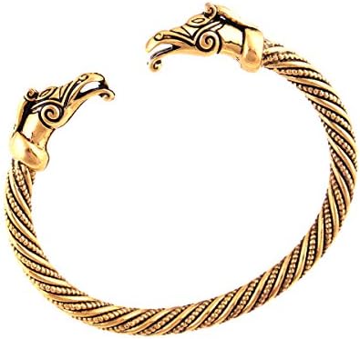 Ragnar Jelling Viking Bracelet Dragon Norse Jewelry Heathen Dark Pagan Beast Wristband