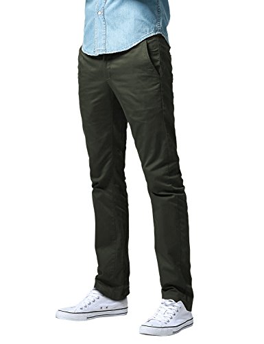 Match Men's Slim Fit Straight Leg Casual Pants (30, 8036 Army green)