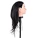 Anself Hairdressing Training Practice Head Long Hair Black Dummy Model Mannequin Cut with Clamp