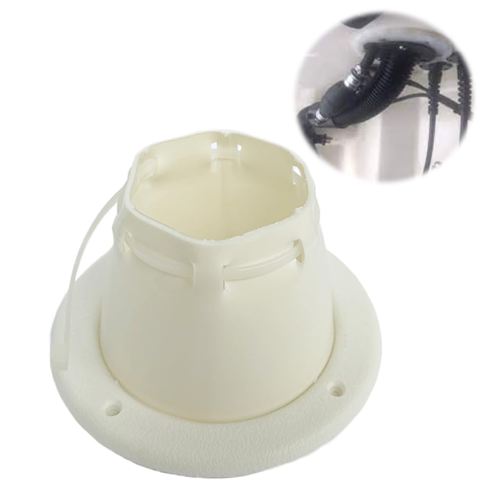 Boat Motor Cable Boot, Marine Transom Motor Steering Wires Cable Tie Protect Fuel Lines Diameter 4-2/5" (11.18 cm) (White)