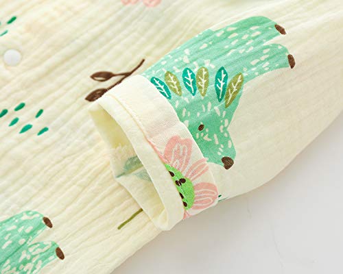 Soft Cotton for Baby Boys Girls Toddler Short Sleeve Bodysuit Romper Onesie Baby Side Snap Japanese Pajamas 12-24M