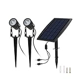 Tomshine Solar Spotlights Landscape Lighting Warm White Lawn Decor Outdoor Yard Garden Lights, IP 65 Waterproof, Auto On / Off, Aluminium Alloy Housing, Super Quality