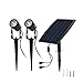 Tomshine Solar Spotlights Landscape Lighting Warm White Lawn Decor Outdoor Yard Garden Lights, IP 65 Waterproof, Auto On / Off, Aluminium Alloy Housing, Super Quality