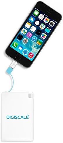 Ultra-Slim 1800 mah USB Power Bank with Compatible Cable-Free External Battery Power Pack with 2-inch Flexible microUSB Connector and iPhone5 Lightning Adapter for Samsung Galaxy S6 Edge +