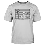 Minecraft Lineup Men's Short Sleeve Silver Tee Shirt, Medium