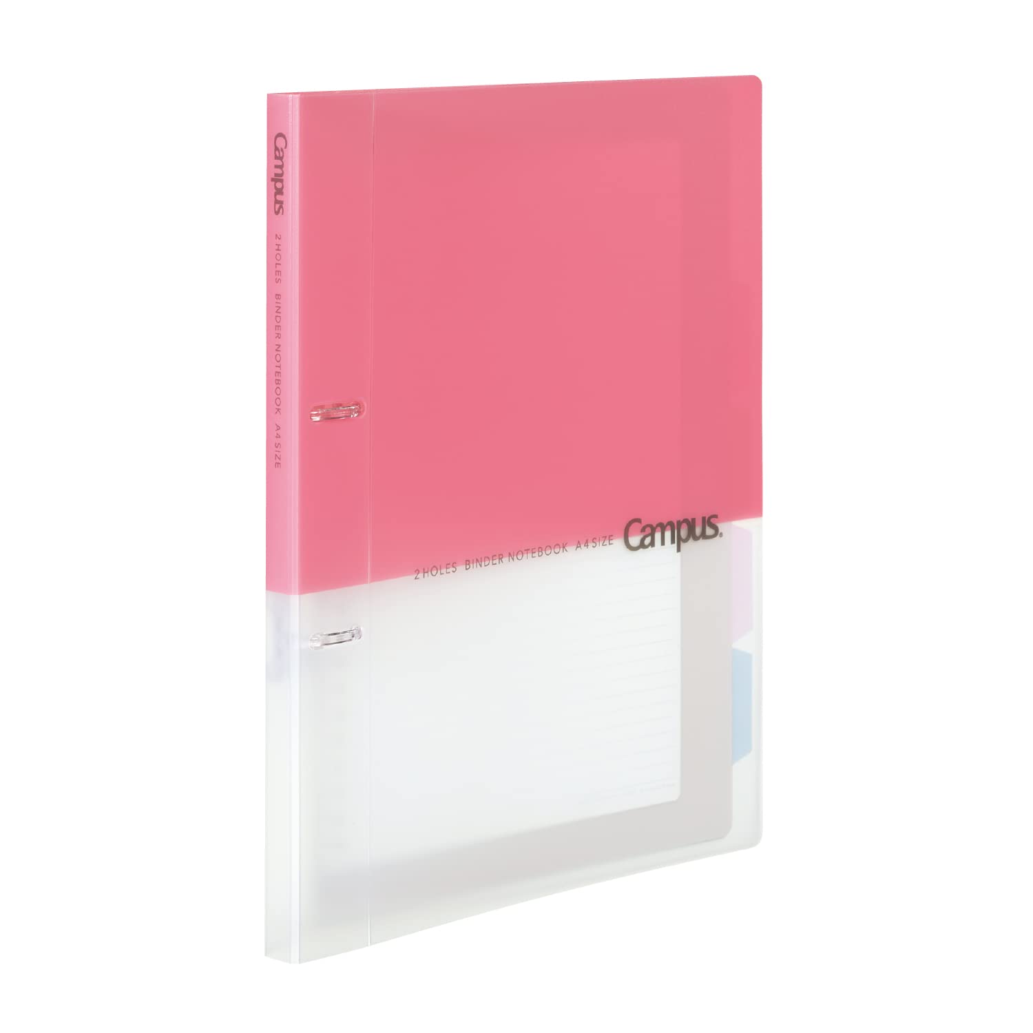 Photo 1 of Kokuyo Campus 2-Ring Loose Leaf Binder, A4, 2 Holes, Up to 100 Sheets, Pink, Japan Import (RU-PP158P)