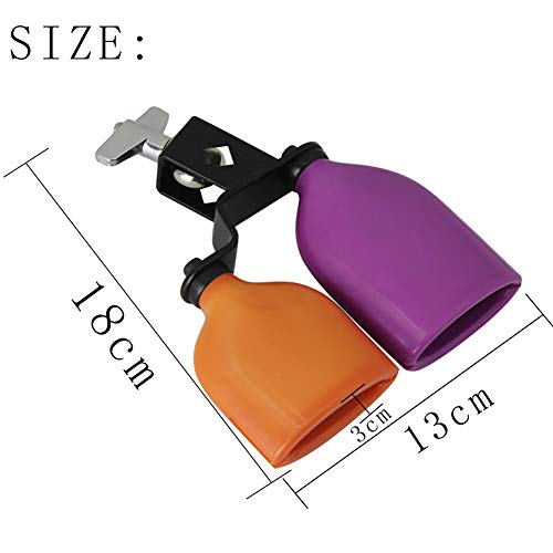 XuBa Double Sambago Bell Percussion Jam Block Latin Music Cowbell High Low Sound Wooden Fish Knocker Drum Accessories