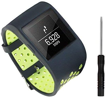 Sibode Compatible with Fitbit Surge Replacement Strap Bands, Silicone Accessories for Fitbit Surge Watch Fitness Tracker Wristband WatchBand Wrist Band Women Men, Black Green