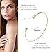 Yaomiao 6 Pieces Arm Bangle Set Adjustable Upper Arm Cuff Set Minimalist Arm Bracelets Metal Punk Spiral Arm Bracelet Swirl Faux Leaf Feather Arm Bangle for Women