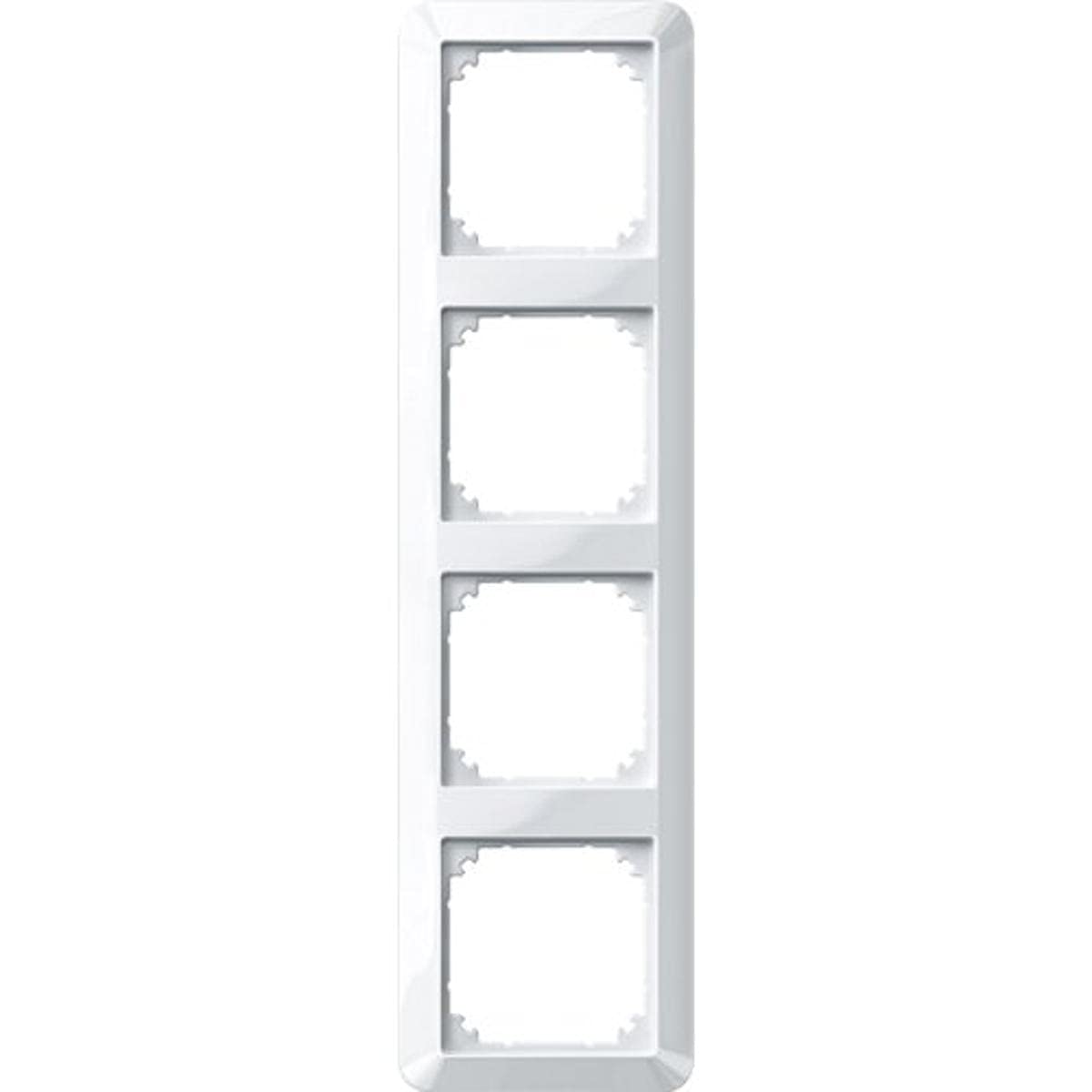 Merten 389419 * 1 m Frame for 4 Sockets Polar White Glossy