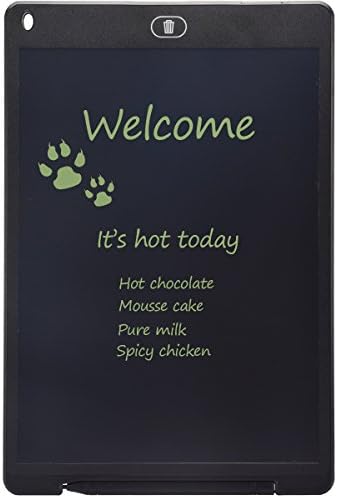 LCD Writing Tablet 12", NOAUKA Wide Erased LCD Writing Drawing Board Learning Tools Family Note Stylus Drawing Pad for Kids, Student,Office Worker (Black)