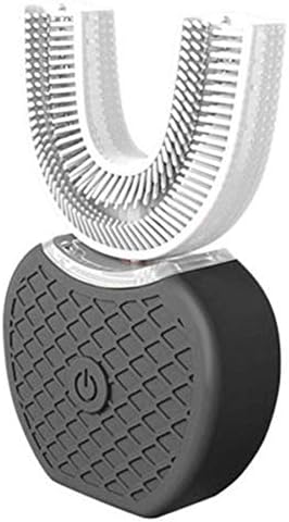 Automatic Electric Toothbrush,4 Modes U Shape Adults Lazy Electric Toothbrush (Black)