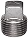 Anvil 8700159406, Malleable Iron Pipe Fitting, Square Head Plug, 1-1/4