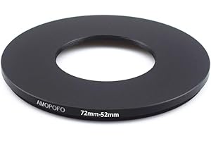 72mm to 52mm /72mm-52mm Step-Down Ring Filter Adapter for All Brands UV,ND,CPL,Metal Step-Down Ring Adapter