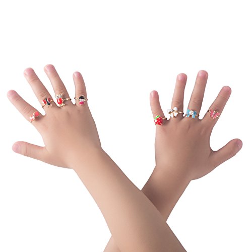 image for Deoot 36 Pieces Children Kids Little Girl Adjustable Jewelry Rings in 