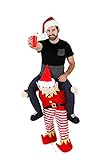 Christmas Piggyback Ride On Tipsy Elf Costume (Standard)