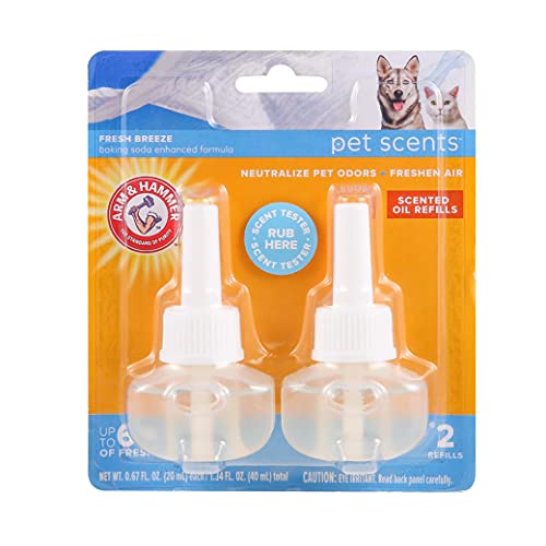 Arm & Hammer Air Care Pet Scents Electric Oil Diffuser Plug-in & Refill - Plug in Air Freshener Pet Odor Eliminator…